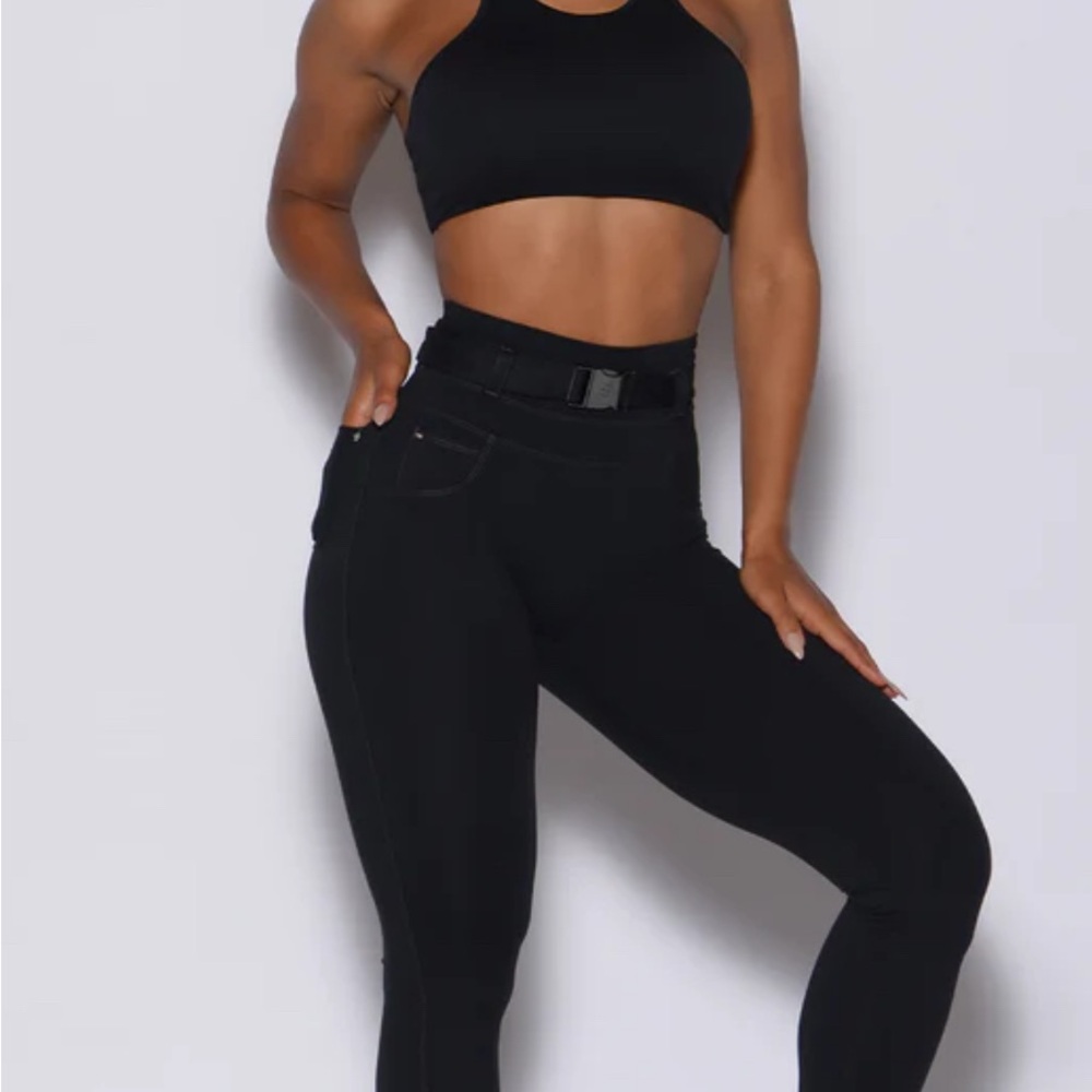 Bombshell Sportswear Black Leggings PEACH BOTTOMS